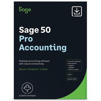 Sage 50 Pro Accounting 2027 1-User, 12 Month Subscription [Download]