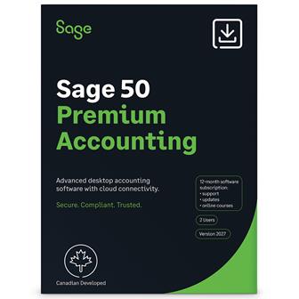 Sage 50 Premium Accounting 2027 2-User, 12 Month Subscription [Download]