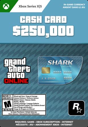GTA Online: Tiger Shark Cash Card  - Xbox Series X|S - [Téléchargement]