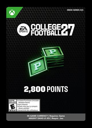 COLLEGE FOOTBALL 27 - 2800 CUT POINTS - Xbox Series X/S [Digital Code]