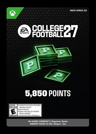 COLLEGE FOOTBALL 27 - 5850 CUT POINTS - Xbox Series X/S [Digital Code]
