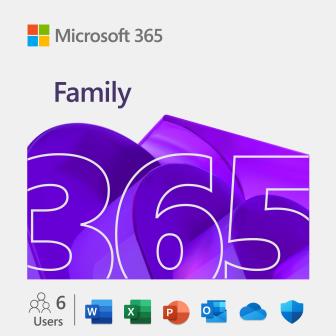 Microsoft 365 Family 12 Months plus 3 months Bilingual [Digital Code]