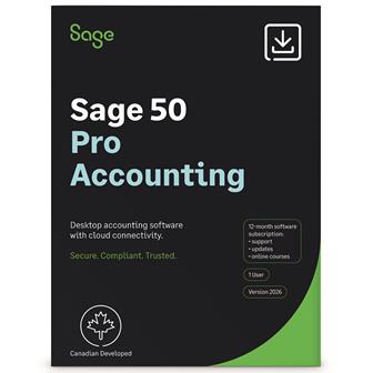 Sage 50 Pro Accounting 2026 - Abonnement d'un an [Téléchargement]