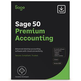 Sage 50 Premium Accounting 2026 - Abonnement d'un an [Téléchargement]